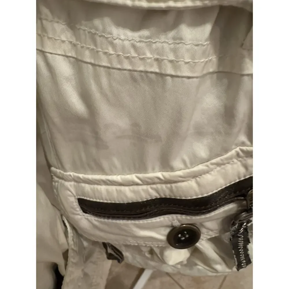 Sportalm Women’s Jacket Beige Green Model Genuine Fur Size 38